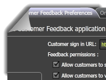 Control what features your customers have access to though the Customer Feedback Preferences